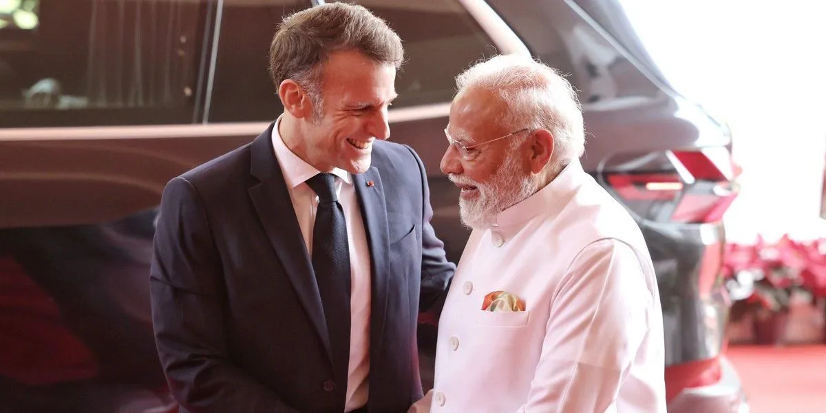 MacronPMModiMeet MacronPMModiMeet