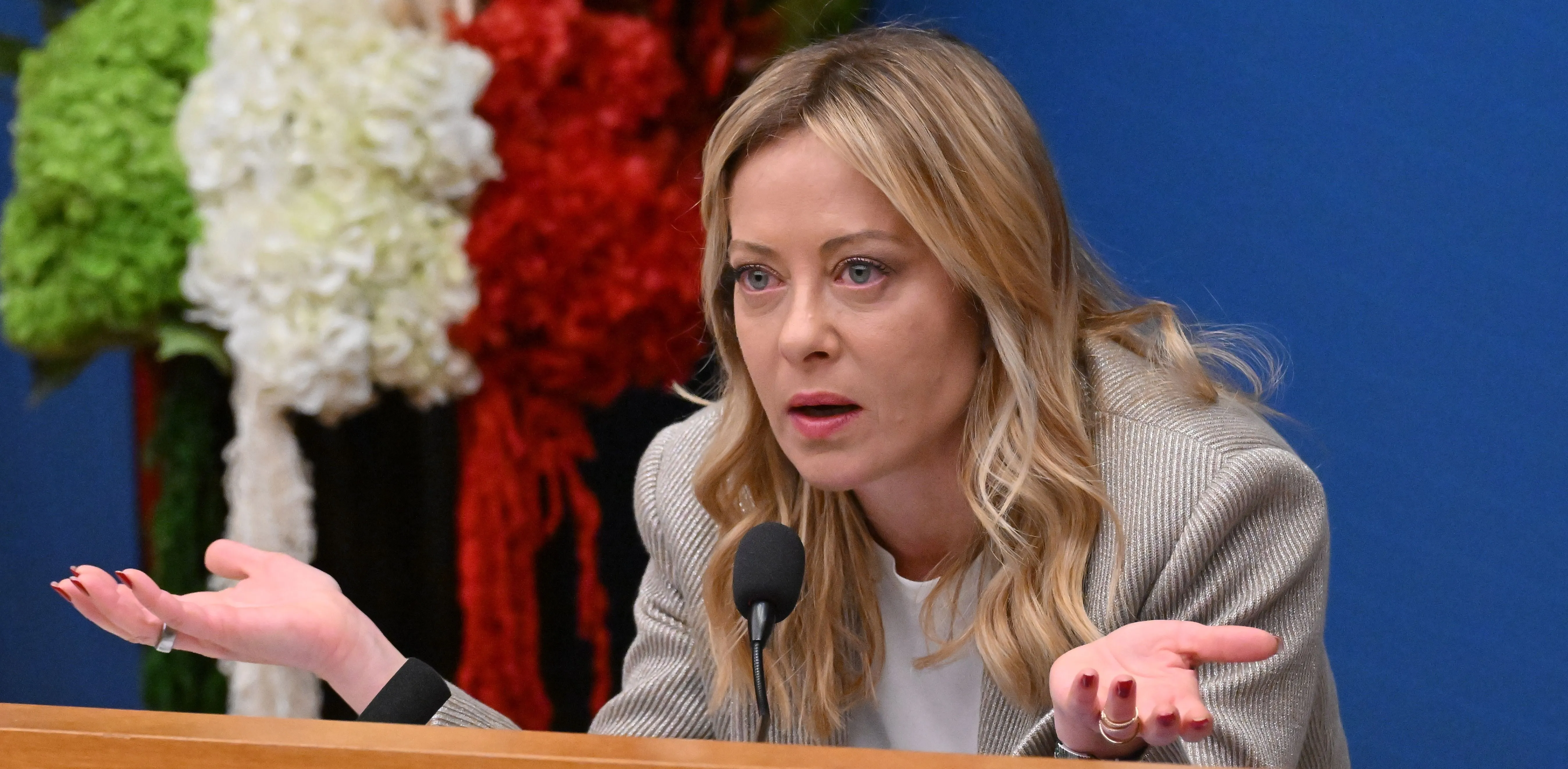 Giorgia Meloni Addresses Press Conference in Rome