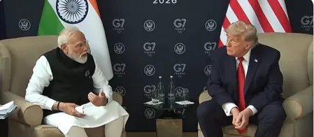 जी-7 सम्मेलन में ट्रंप ने जमकर की पीएम मोदी की तारीफ, बताया- 'दुनिया के सबसे मजबूत वार्ताकार...' जी-7 सम्मेलन में ट्रंप ने जमकर की पीएम मोदी की तारीफ, बताया- 'दुनिया के सबसे मजबूत वार्ताकार...'