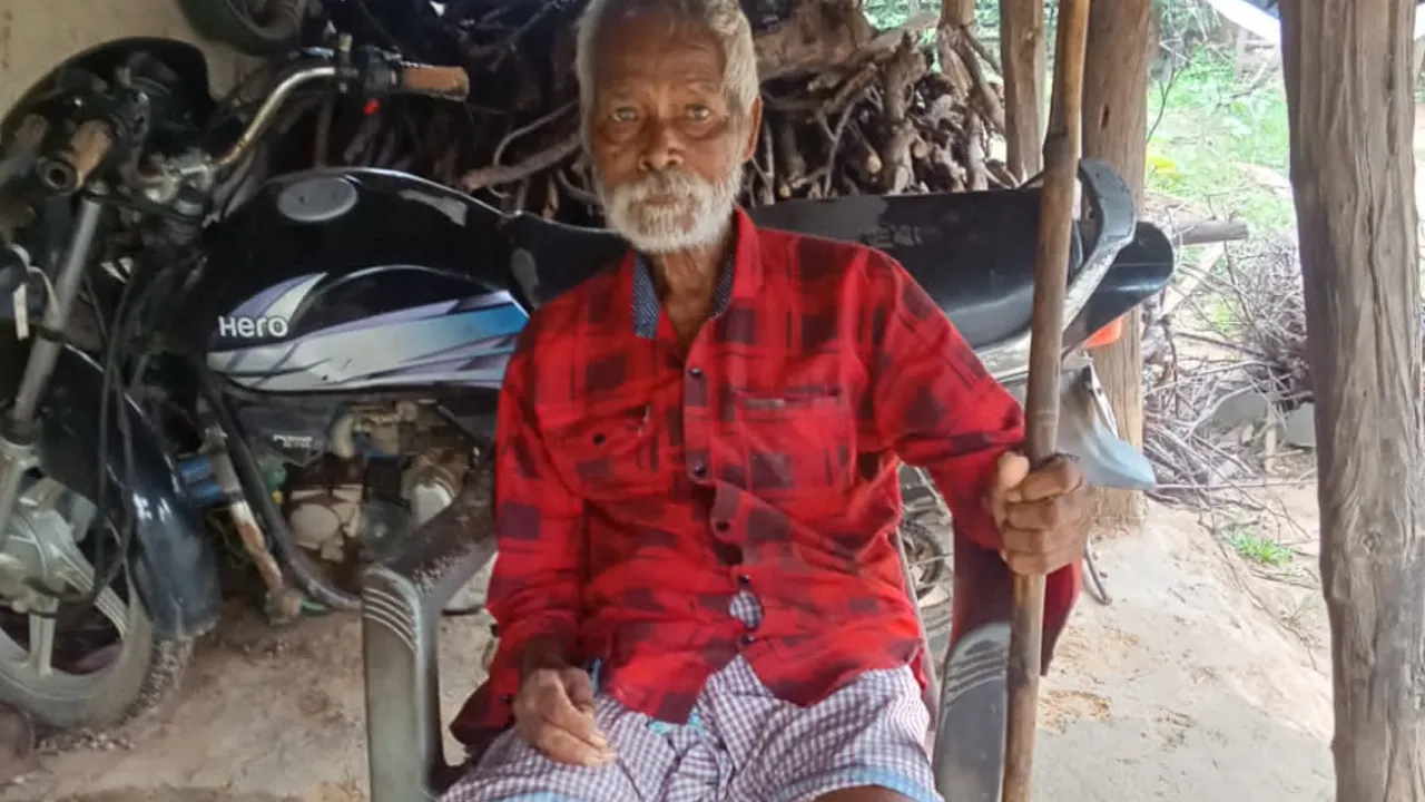 At the paralyzed farmer's house