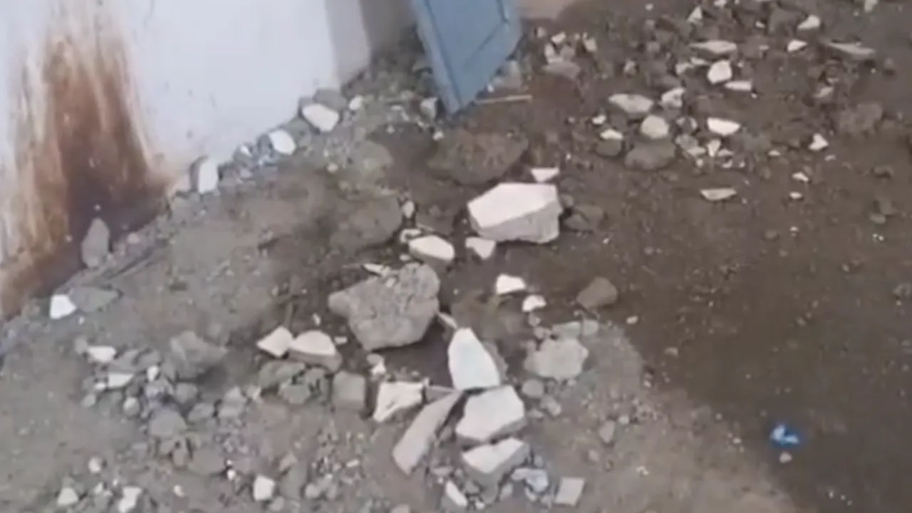 Fell from the school roof