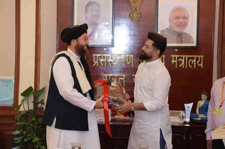 नई दिल्ली में अफगानिस्तान के कृषि मंत्री ने चिराग पासवान और पबित्रा मार्गेरिटा से की मुलाकात