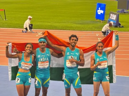 एशियन अंडर-23 एथलेटिक्स: भारतीय मिक्स्ड 4x400 मीटर रिले टीम ने जीता गोल्ड