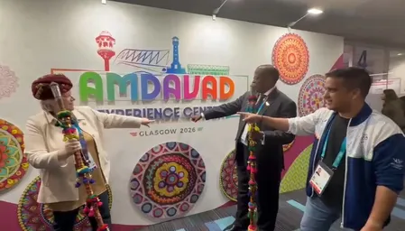 मीराबाई चानू, शर्मिला धनखड़ और दिलीप गवित 'अहमदाबाद एक्सपीरियंस सेंटर' पहुंचे मीराबाई चानू, शर्मिला धनखड़ और दिलीप गवित 'अहमदाबाद एक्सपीरियंस सेंटर' पहुंचे
