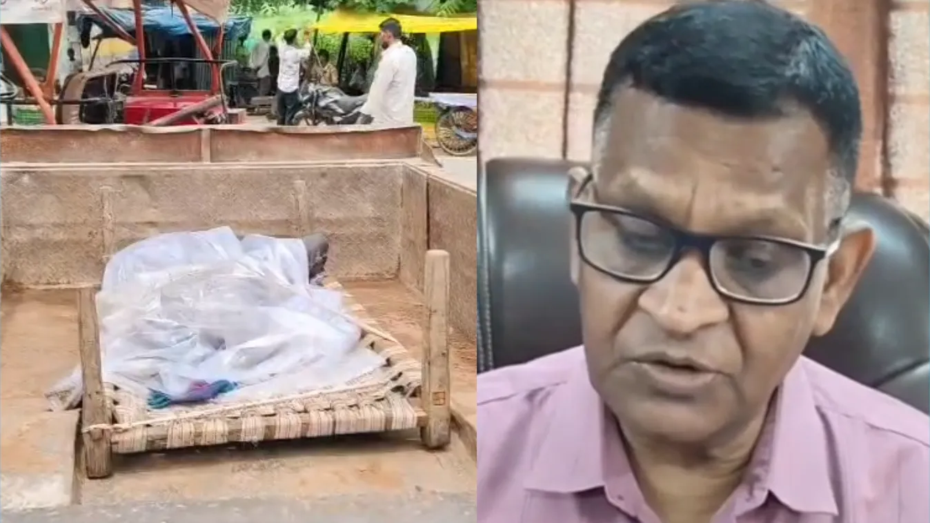 dead body from garbage vehicle