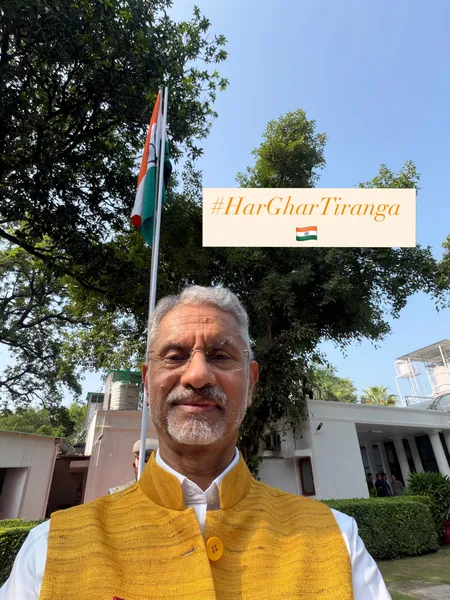 विदेश मंत्री जयशंकर स्वतंत्रता दिवस समारोह से पहले 'हर घर तिरंगा' अभियान में हुए शामिल