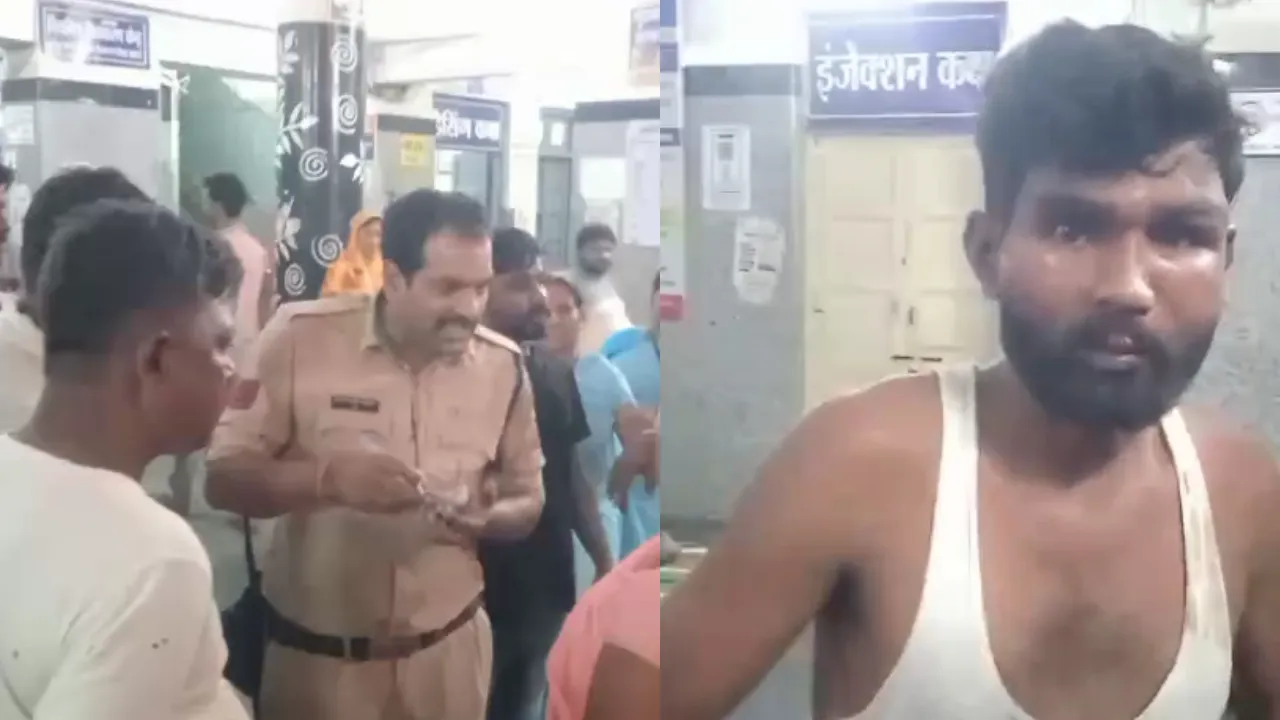 जिला अस्पताल में बच्चा चोरी के आरोप पर हंगामा, संदिग्ध युवक की पिटाई