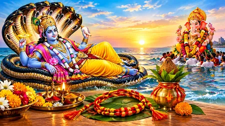 समुद्र मंथन से जुड़ी है अनंत चतुर्दशी की कथा, निभाई जाती है भगवान को खोजने की रस्म