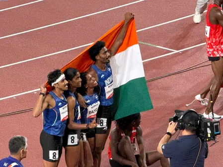 एशियन गेम्स: अंतिम पलों में बाजी मारी, भारत ने मिक्स्ड 4x400 मीटर रिले में जीता सिल्वर मेडल