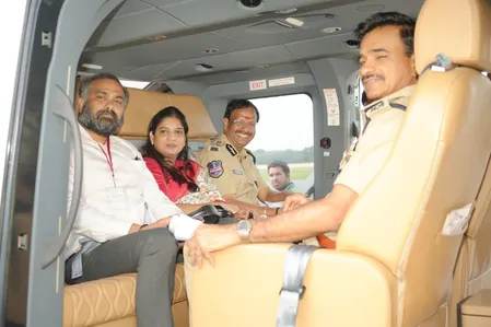 तेलंगाना के मंत्री और डीजीपी ने गणेश विसर्जन जुलूस का हवाई सर्वेक्षण किया