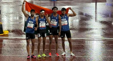 एशियन गेम्स: भारतीय पुरुषों ने 4x400 मीटर रिले में जीता ब्रॉन्ज, कुल 24 मेडल के साथ एथलेटिक्स में अभियान समाप्त
