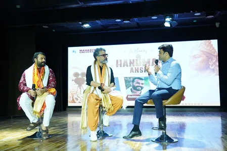 ‘हनुमान अंश’ की टीम ने छात्रों से की खास बातचीत, फिल्म निर्माण से लेकर आध्यात्मिक अनुभवों तक पर हुई चर्चा
