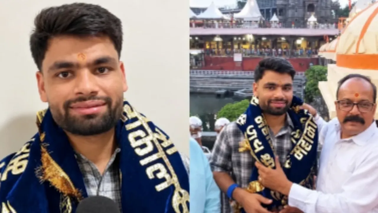 महाकाल की शरण में पहुंचे क्रिकेटर रिंकू सिंह, भस्म आरती में हुए शामिल