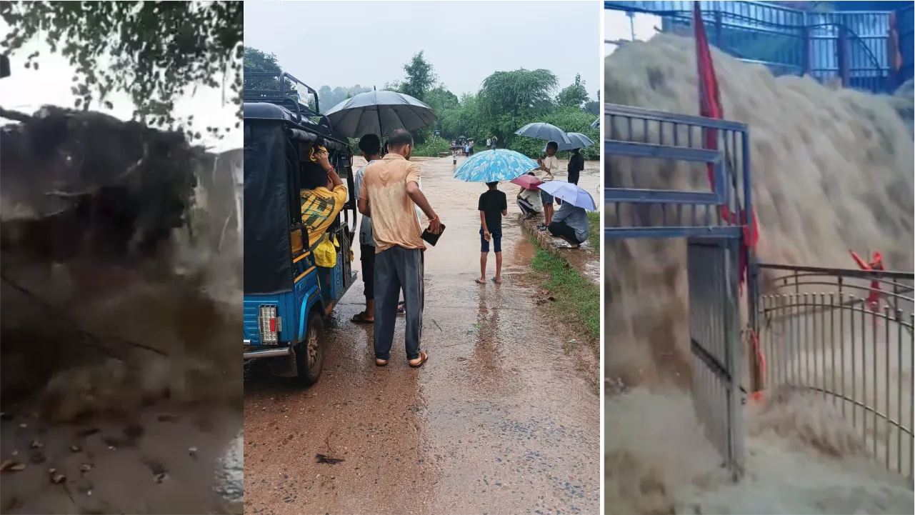 छतरपुर में झमाझम बारिश से नदी-नाले उफान पर, कई रास्ते बंद; कच्चे मकान ढहे, टैक्सी में गर्भवती महिला ने दिया बच्चे को जन्म