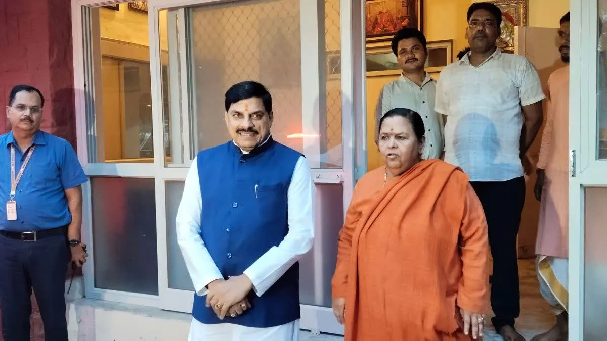 Uma Bharti with Dr. Mohan Yadav