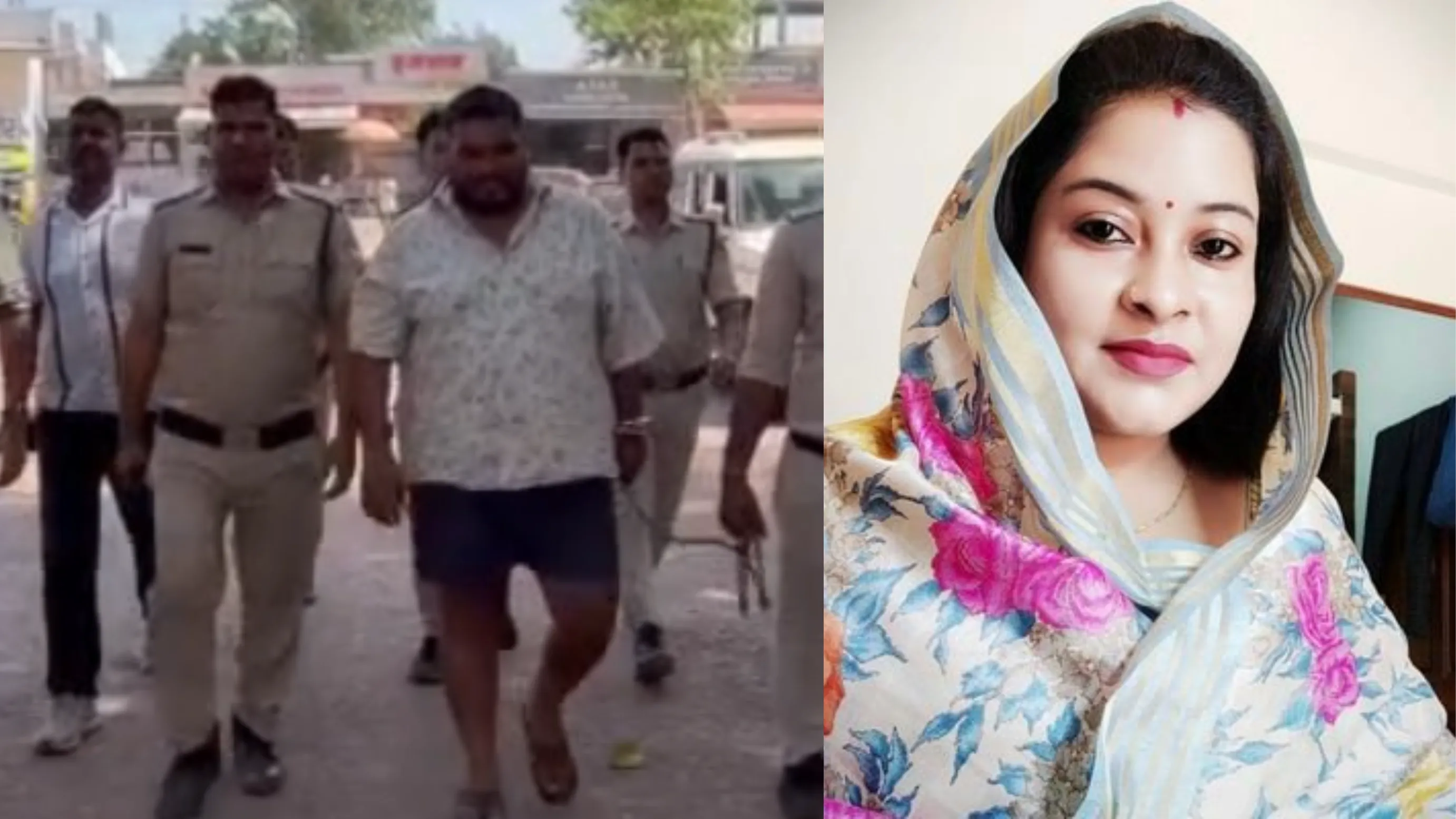 भाजपा नेत्री अमिता बागरी के पति का पुलिस ने निकाला जुलूस,  फेसबुक लाइव में गुनौर विधायक पर लगाए आरोप