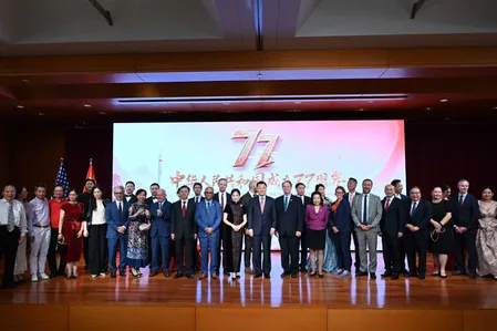 अमेरिका में चीनी दूतावास ने सत्कार समारोह का आयोजन किया