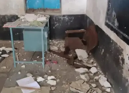 शिक्षा विभाग को दी गई थी जर्जर भवन की जानकारी, उदयपुर के स्कूल में छत का प्लास्टर गिरने से पांच छात्र घायल