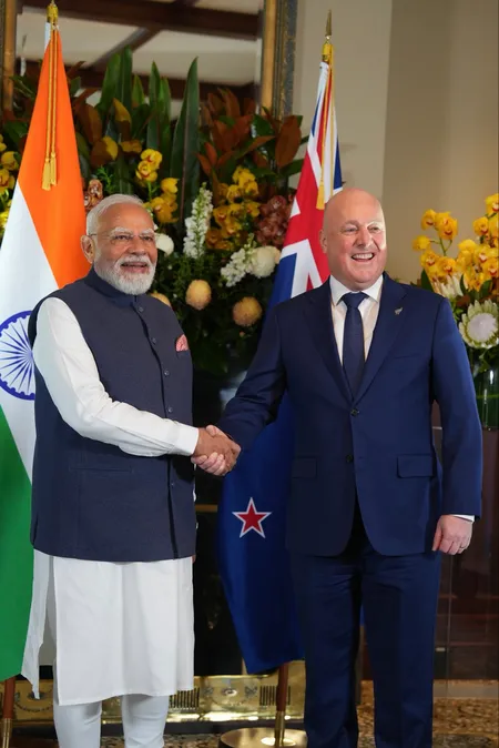 भारत और न्यूजीलैंड के बीच फ्री ट्रेड एग्रीमेंट लागू, प्रधानमंत्री क्रिस्टोफर लक्जन ने जताई खुशी
