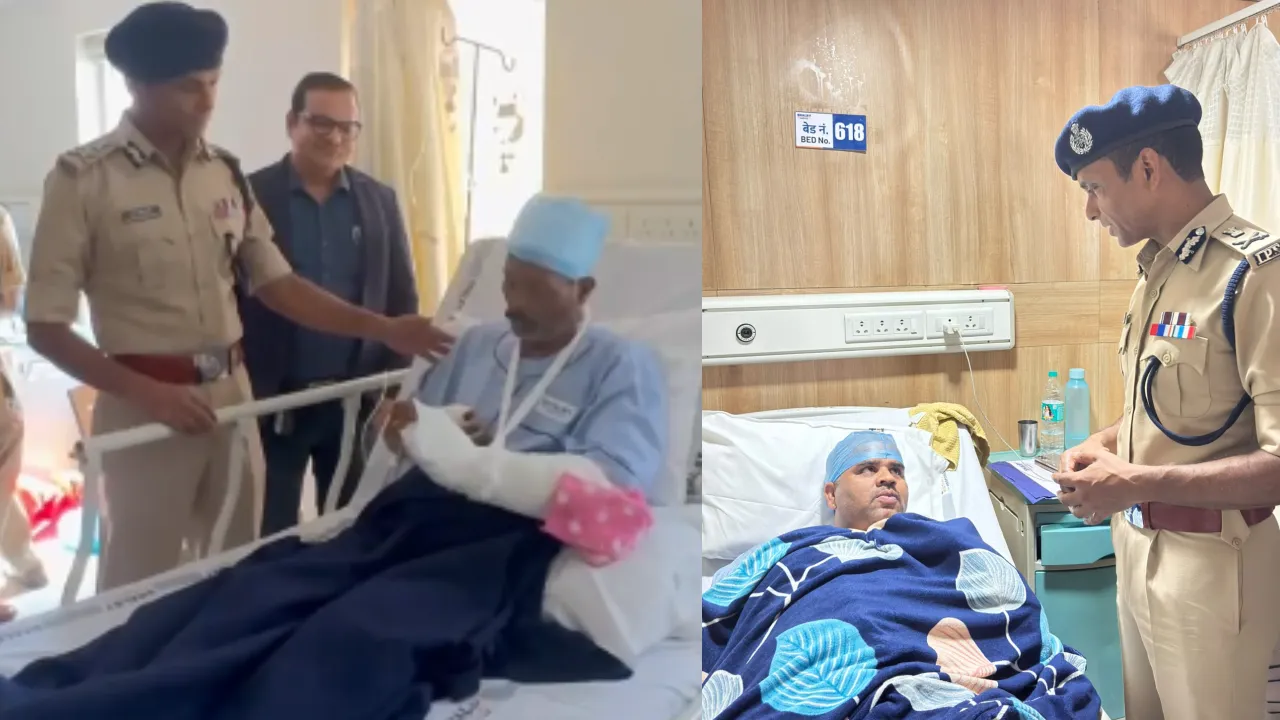 ड्यूटी पर खड़े पुलिसकर्मी पर चढ़ाई स्कॉर्पियो, बैरिकेड तोड़कर भागे बदमाश
