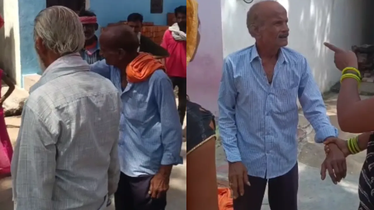 मंदिर में दो बच्चियों से छेड़छाड़ का आरोप, बुजुर्ग ने टॉफी देकर बुलाया पास; महिलाओं ने चप्पल-डंडों से की पिटाई